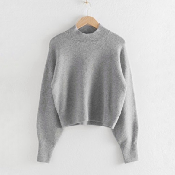 & Other Stories Sweaters - NWOT & Other Stories Grey Knit Mock Neck Sweater